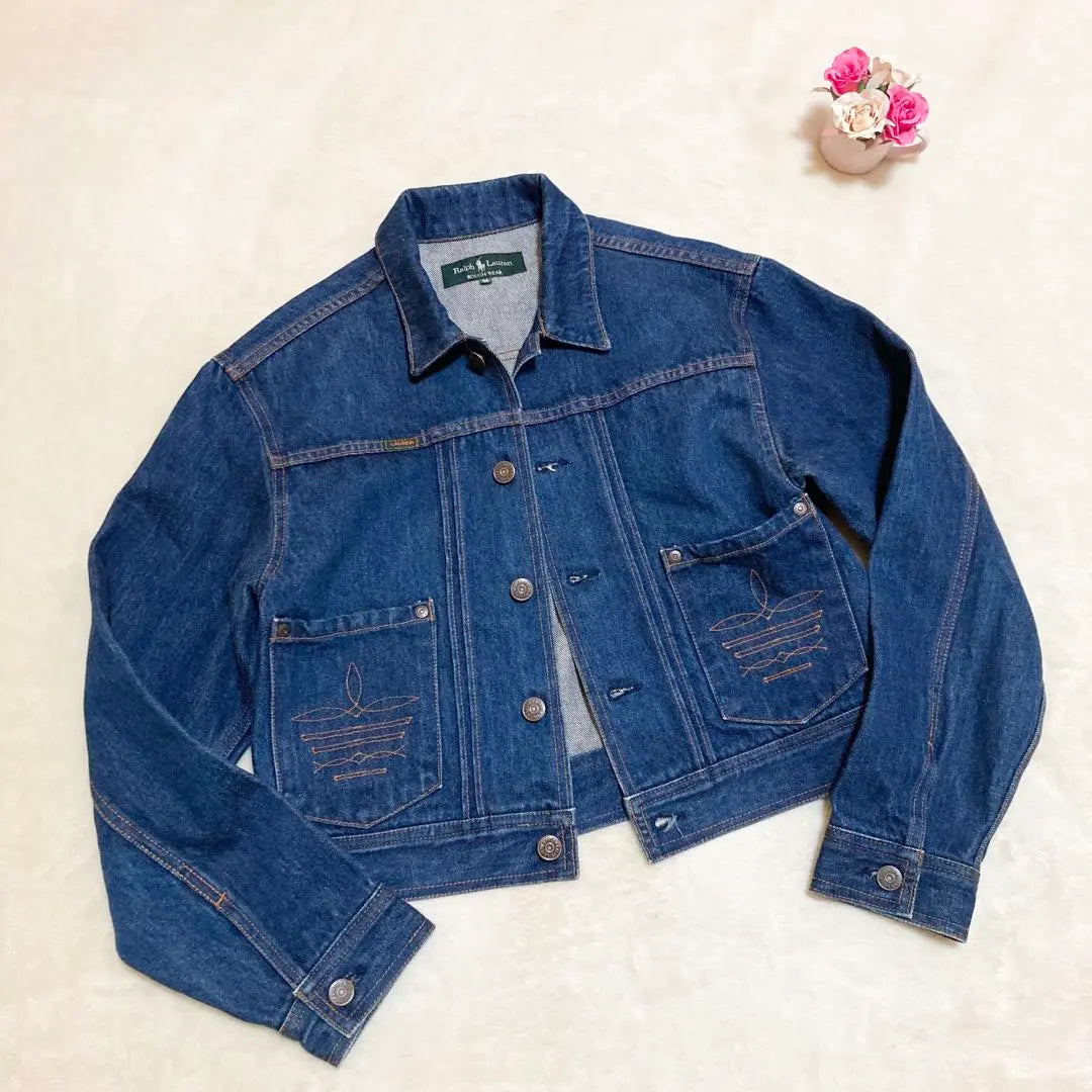 [Condición súper hermosa] Ralph Lauren ROUGH WEAR Chaqueta vaquera vintage M | 【超美品】ラルフローレン DESGASTE RUGOSO ヴィンテージデニムジャケット M