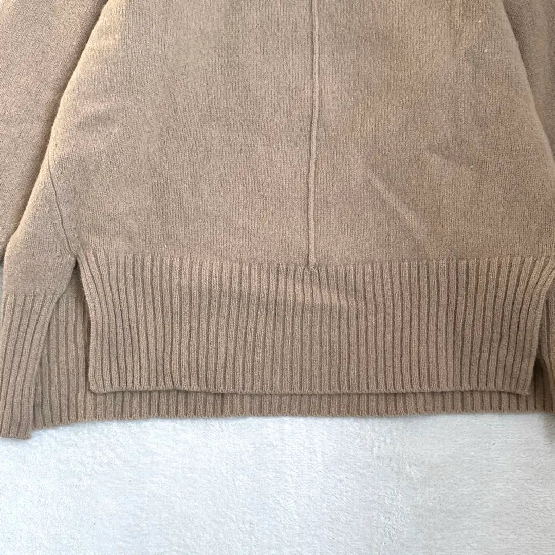 s68 [Raybeams] High neck knit, loose, beige, equivalent to M.