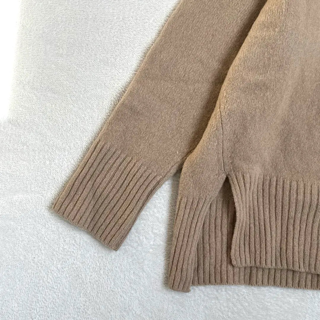 s68 [Raybeams] High neck knit, loose, beige, equivalent to M.