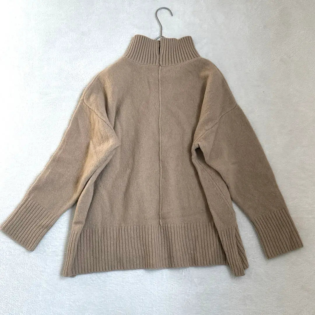 s68 [Raybeams] High neck knit, loose, beige, equivalent to M.