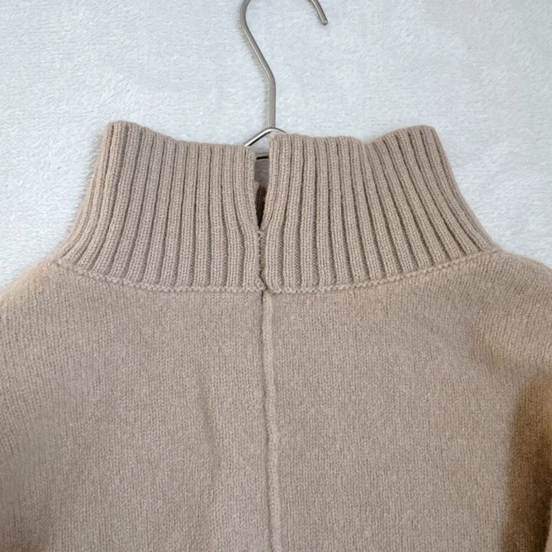 s68 [Raybeams] High neck knit, loose, beige, equivalent to M.