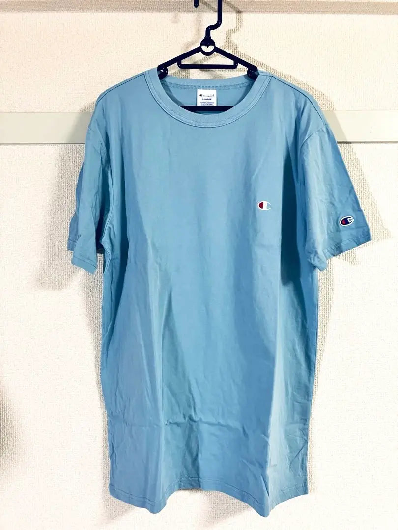 Camiseta Champion 3L (2xl) Talla grande 100%azul claro | チャンピオン Tシャツ 3L(2XL) 大きいサイズ 綿100% 水色