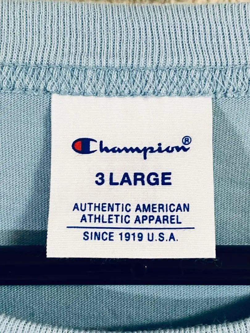 Champion T -shirt 3L (2xl) Large size 100%light blue