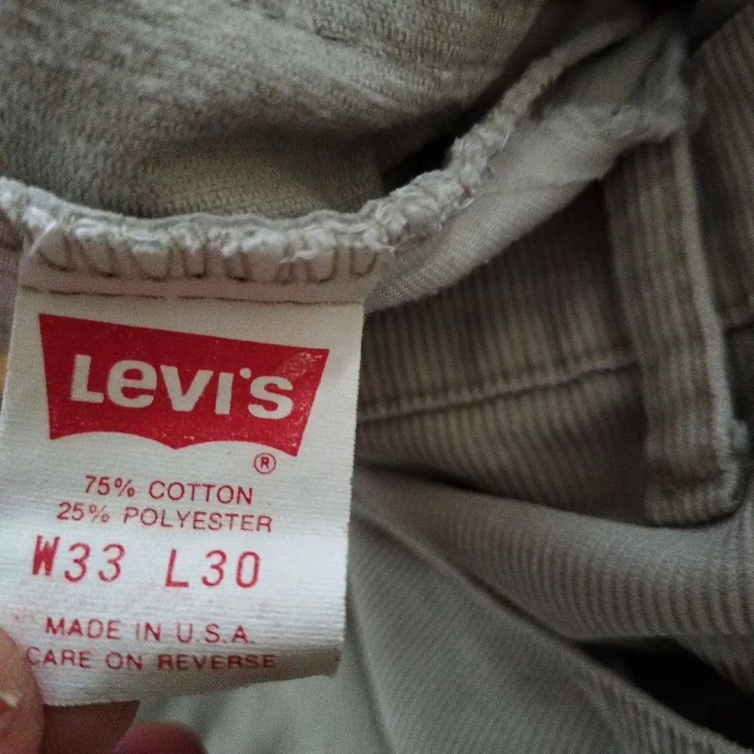 Levi's Corduroy Straight Leg Pants Beige USA