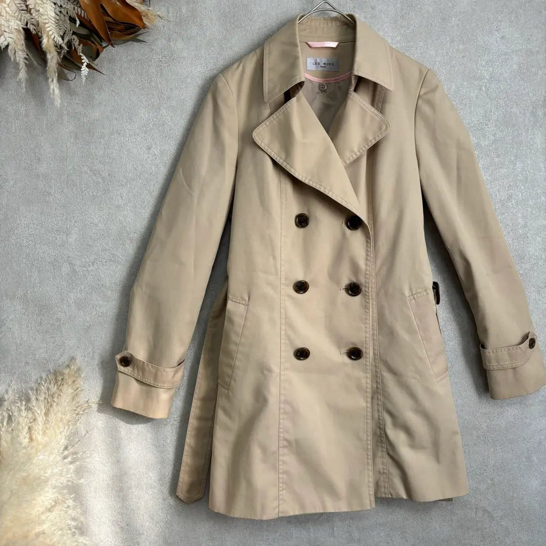 1705 Resmus Beige Trench Coat with Liner and Belt