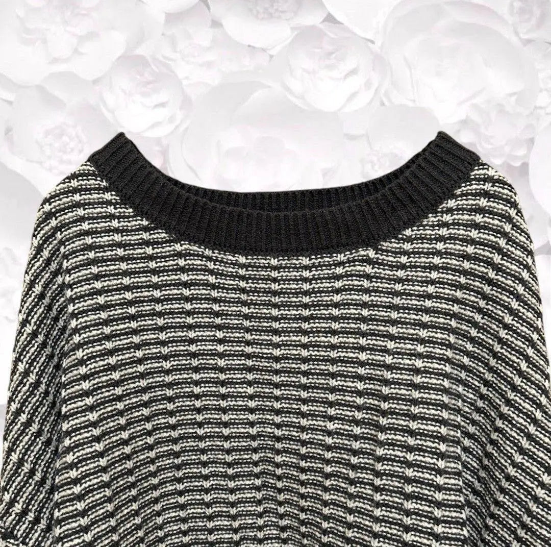 "KHALITA" Knit/Sweater [F] Brown Large Border Short | 『KHALITA』ニット/セーター【F】ブラウン 系 大きい ボーダー ショート