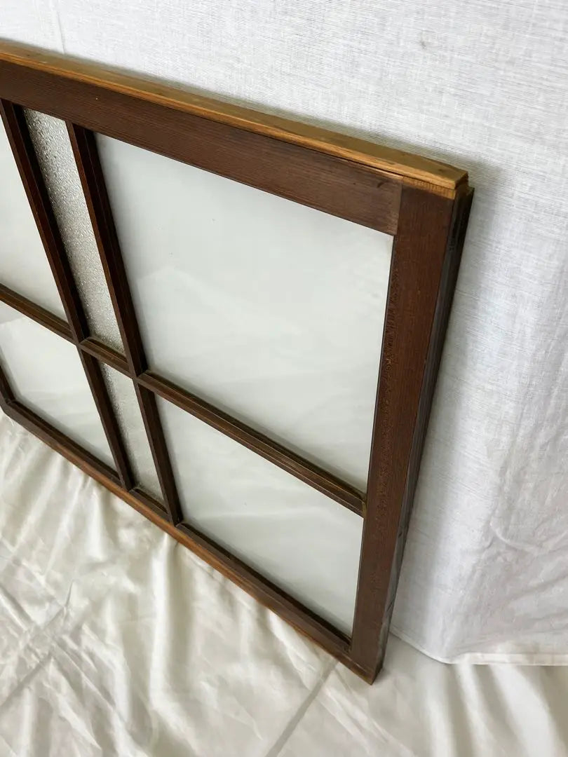 [Antiguo] Herrajes de madera, puertas correderas, ventanas, vidrio blanco lechoso, vidrio de diamante, herramientas antiguas, bricolaje | 【アンティーク】木製 建具 引き戸 窓 乳白ガラス ダイヤガラス 古道具 DIY