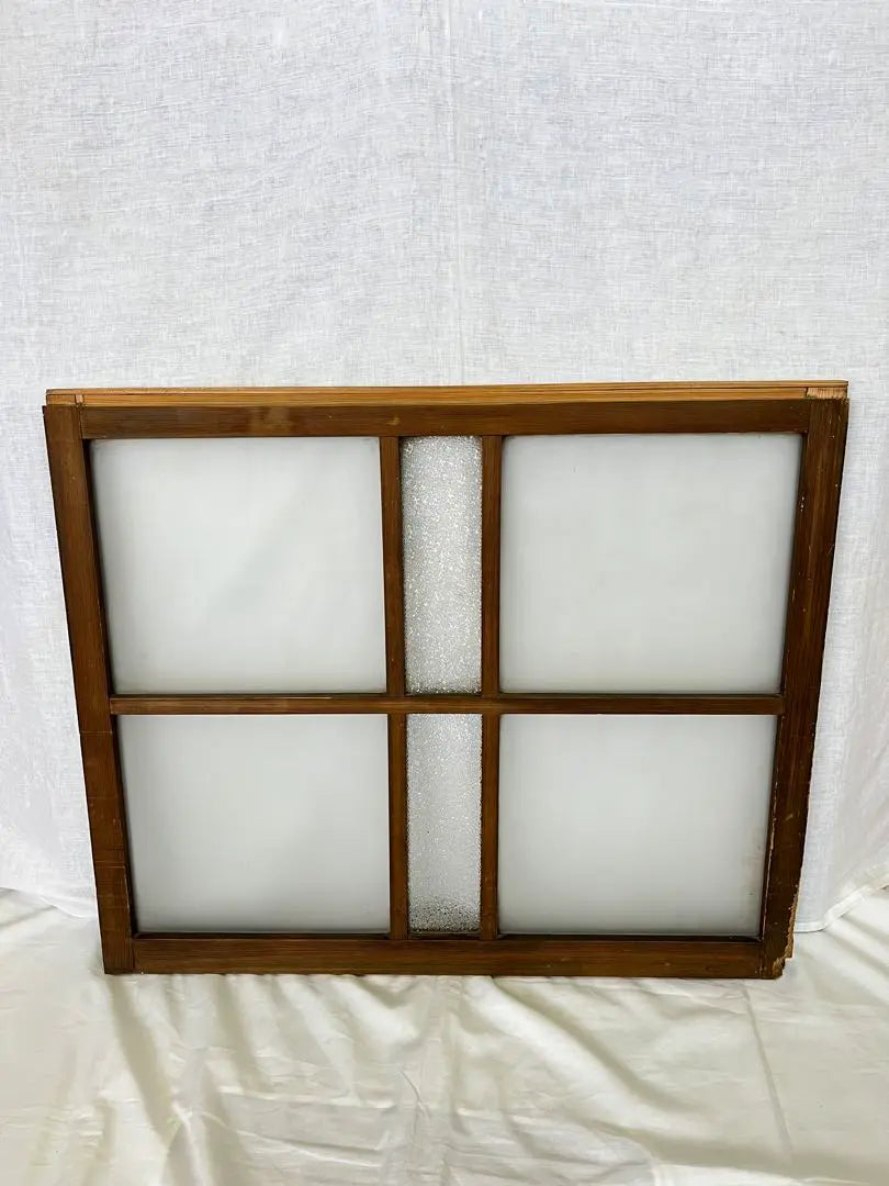 [Antiguo] Herrajes de madera, puertas correderas, ventanas, vidrio blanco lechoso, vidrio de diamante, herramientas antiguas, bricolaje | 【アンティーク】木製 建具 引き戸 窓 乳白ガラス ダイヤガラス 古道具 DIY