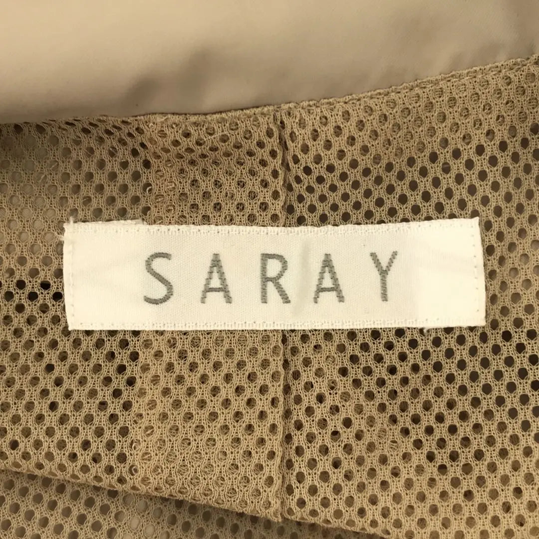 *Good condition SARAY outerwear, blouson, thin zipper, beige, M, made in Japan