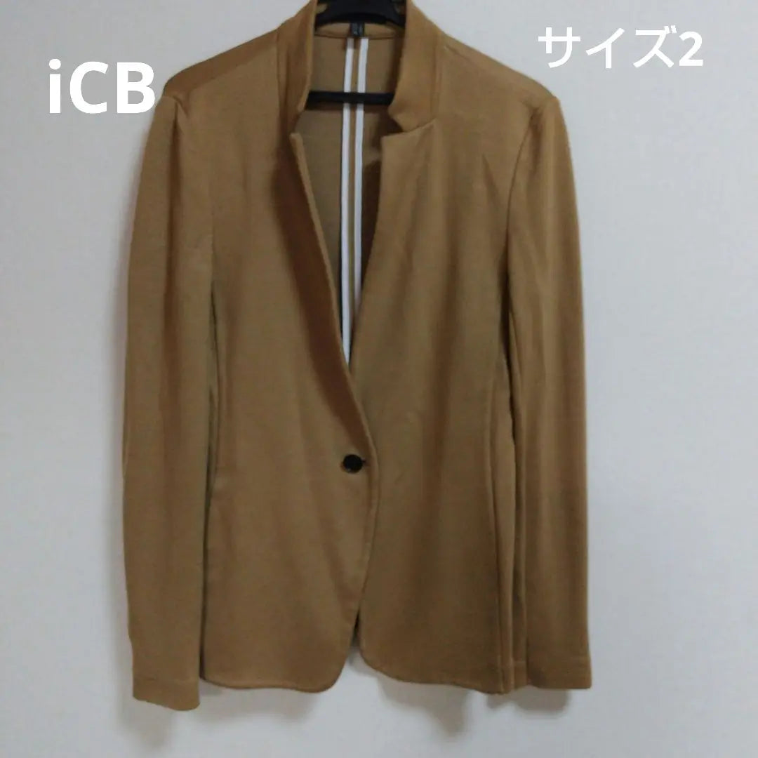 ICB beige no -color jacket 2 size | icbベージュ ノーカラージャケット 2サイズ