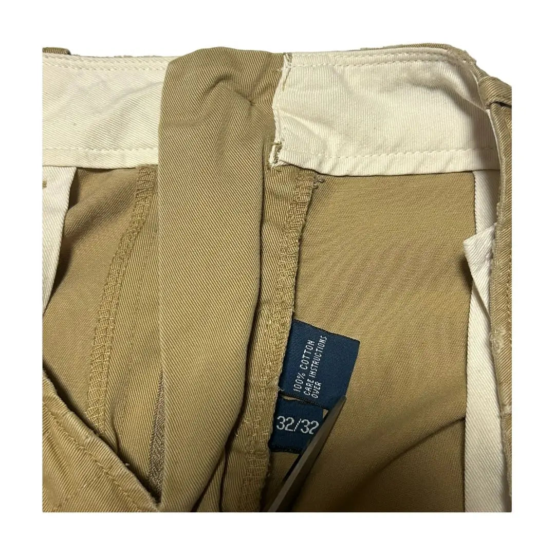 90s Ralph Lauren Chino Pants Suspender Button 32x32 Indication