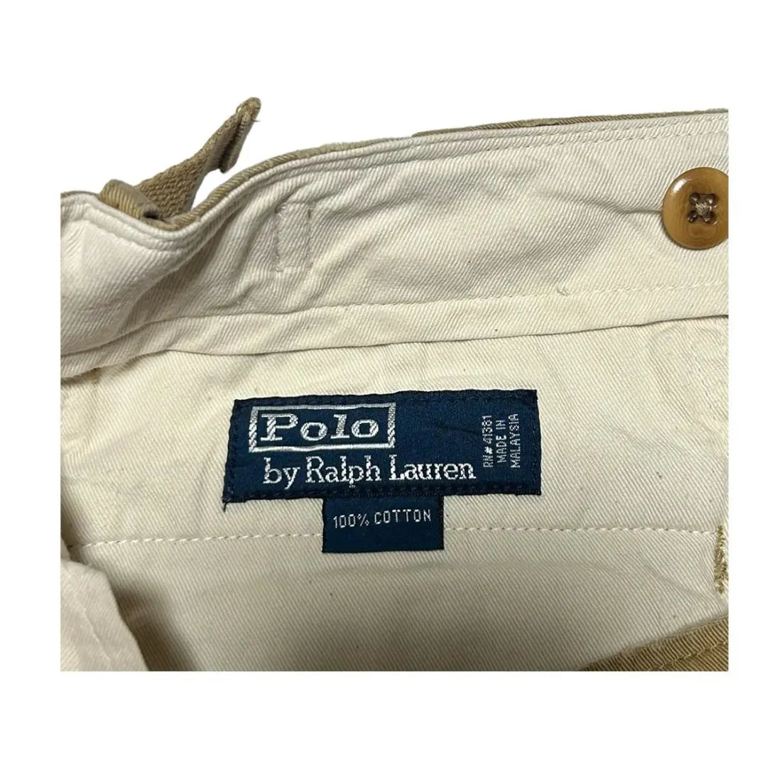 90s Ralph Lauren Chino Pants Suspender Button 32x32 Indication