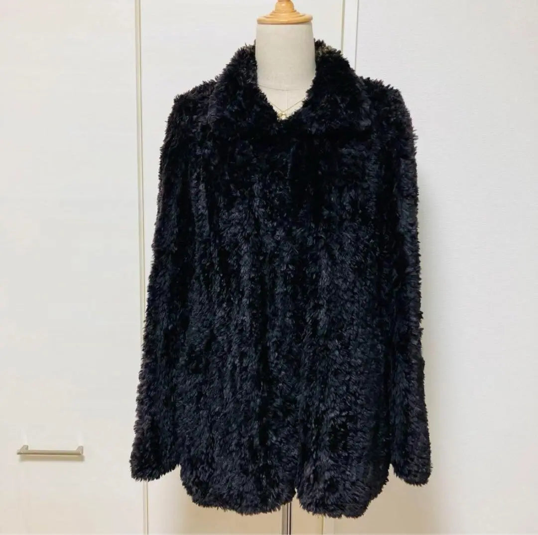 T.beauty Kinoshita Bussan Real Fur Coat Fur Made in Canada Black