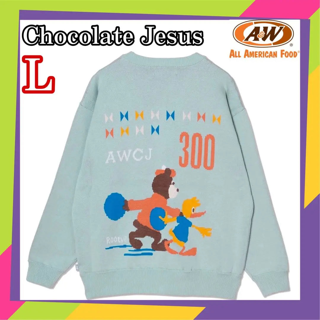 A&W Chocolate Jesus AWCJ 300 Cardigan L