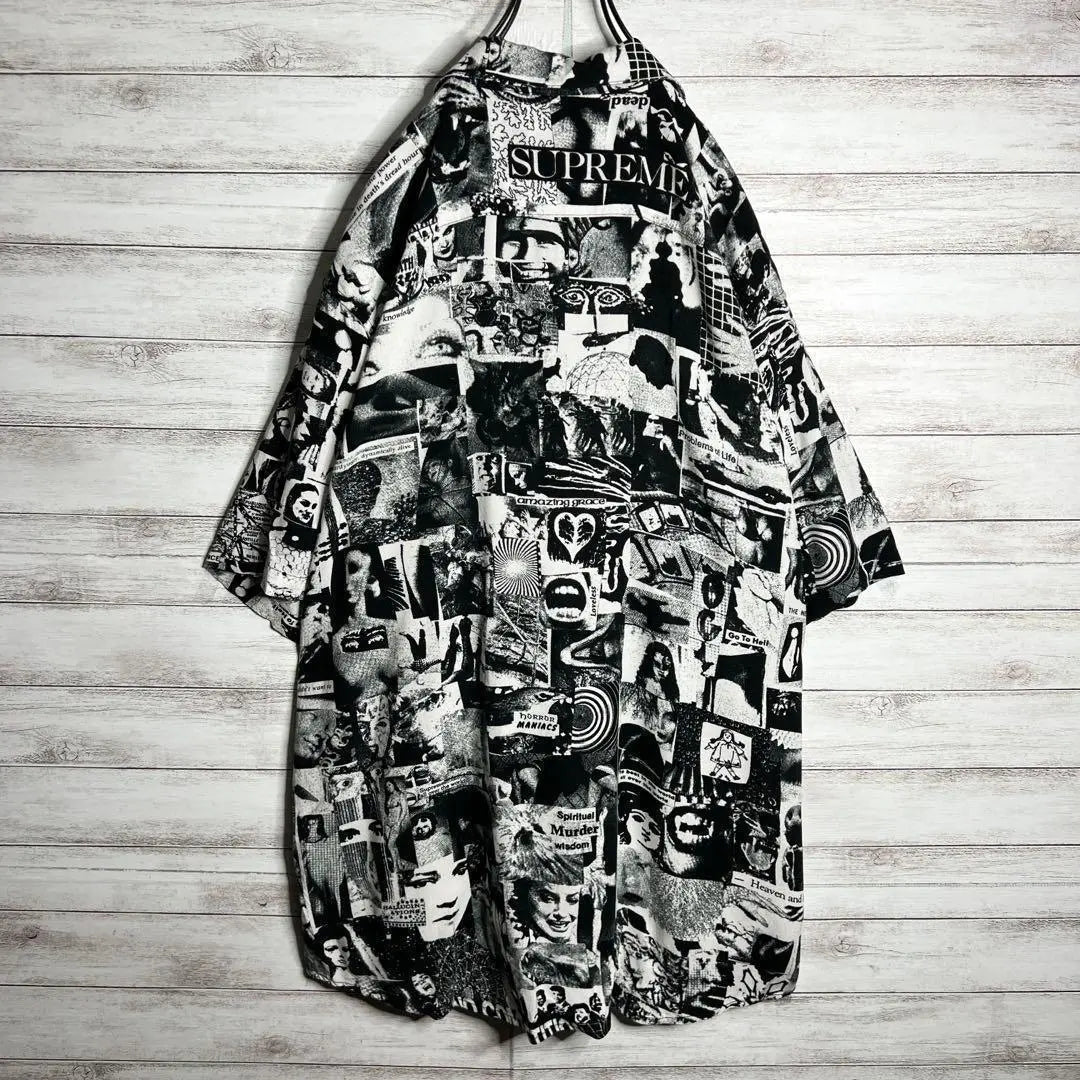 [Hard to get!!] Supreme ✈︎Open collar shirt, rayon, all-over print, short-sleeved shirt