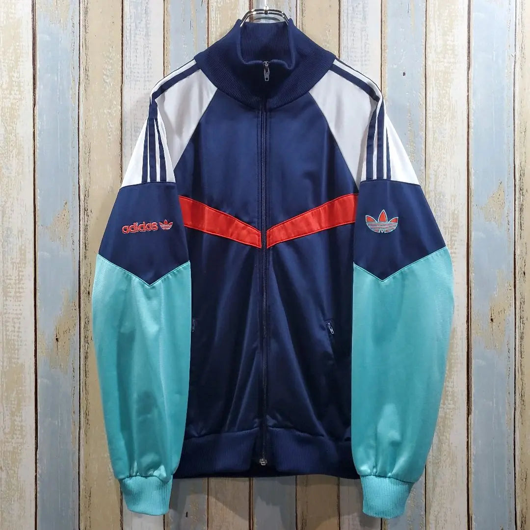 MS27☆Adidas☆Track Jacket☆Jersey☆One Point Embroidered Logo☆90s