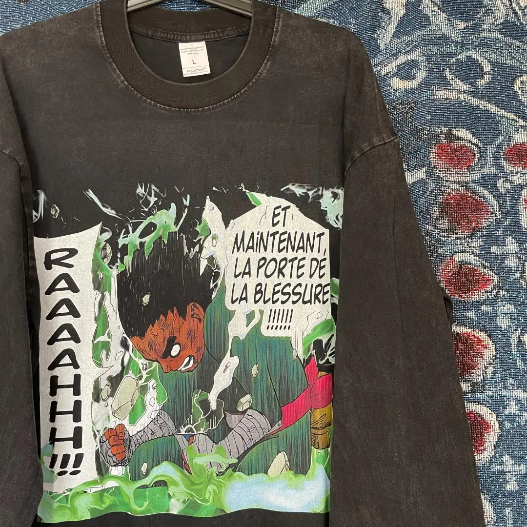 NARUTO ROCK LEE Ron T corte y costura Procesamiento vintage de manga larga Nuevo | NARUTO ROCK LEE ロンT カットソー 長袖 ビンテージ加工 新品