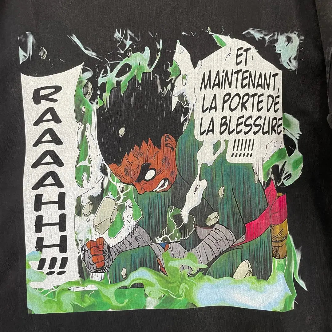 NARUTO ROCK LEE Ron T corte y costura Procesamiento vintage de manga larga Nuevo | NARUTO ROCK LEE ロンT カットソー 長袖 ビンテージ加工 新品