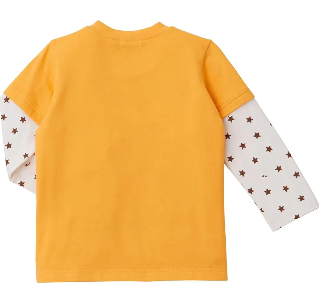 ⭐️Extremely beautiful item⭐️MIKI HOUSE Long sleeve T-shirt Layered style Pucchi Made in Japan Yellow