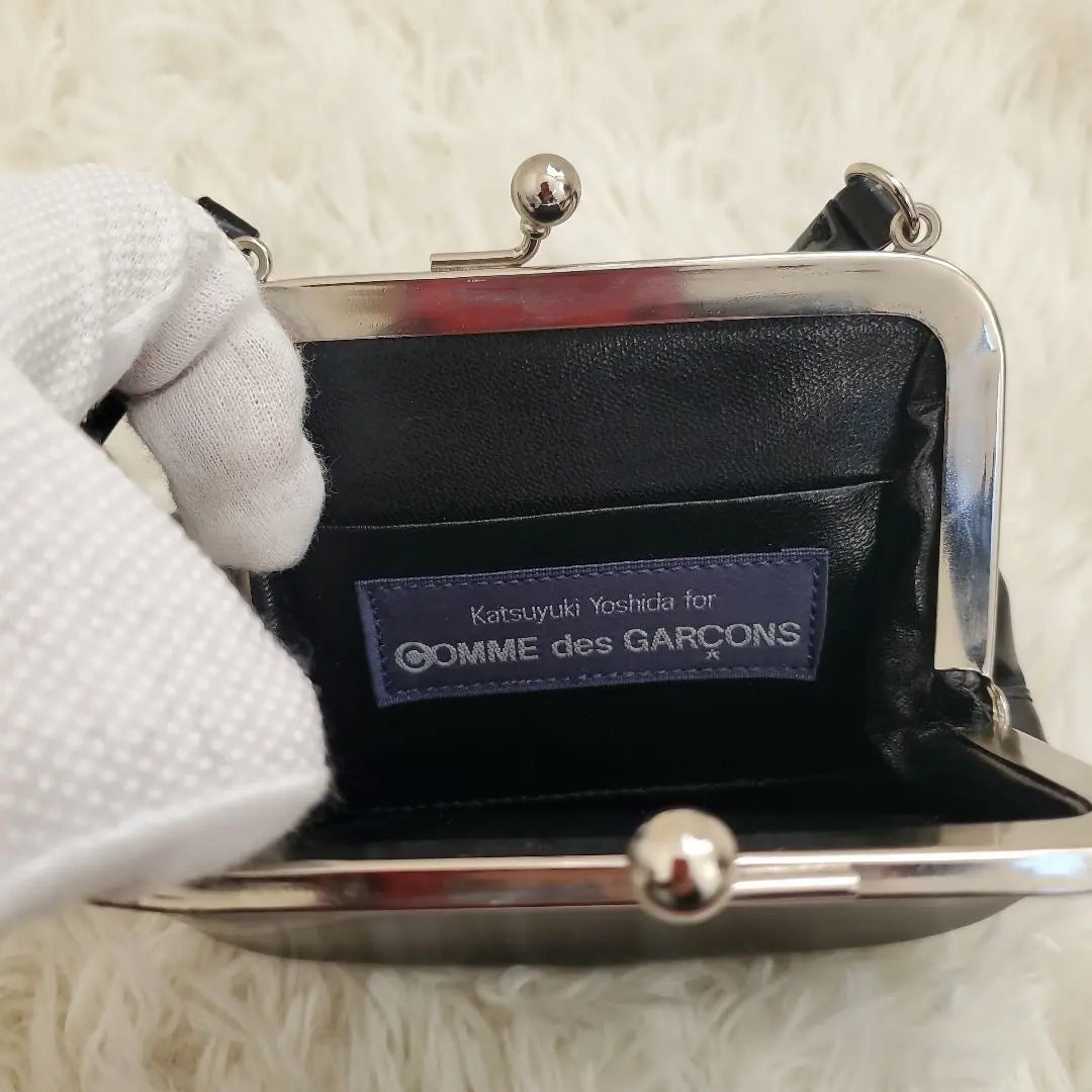 ⭐Extremadamente hermoso⭐ Solo disponible en la tienda Aoyama Bolsa de accesorios Comme des Garcons/Yoshida Katsuyuki Gamaguchi | ⭐極美品⭐青山logging限定 コム・デ・ギャルソン/吉田克幸 がま口 アクセサリーポーチ