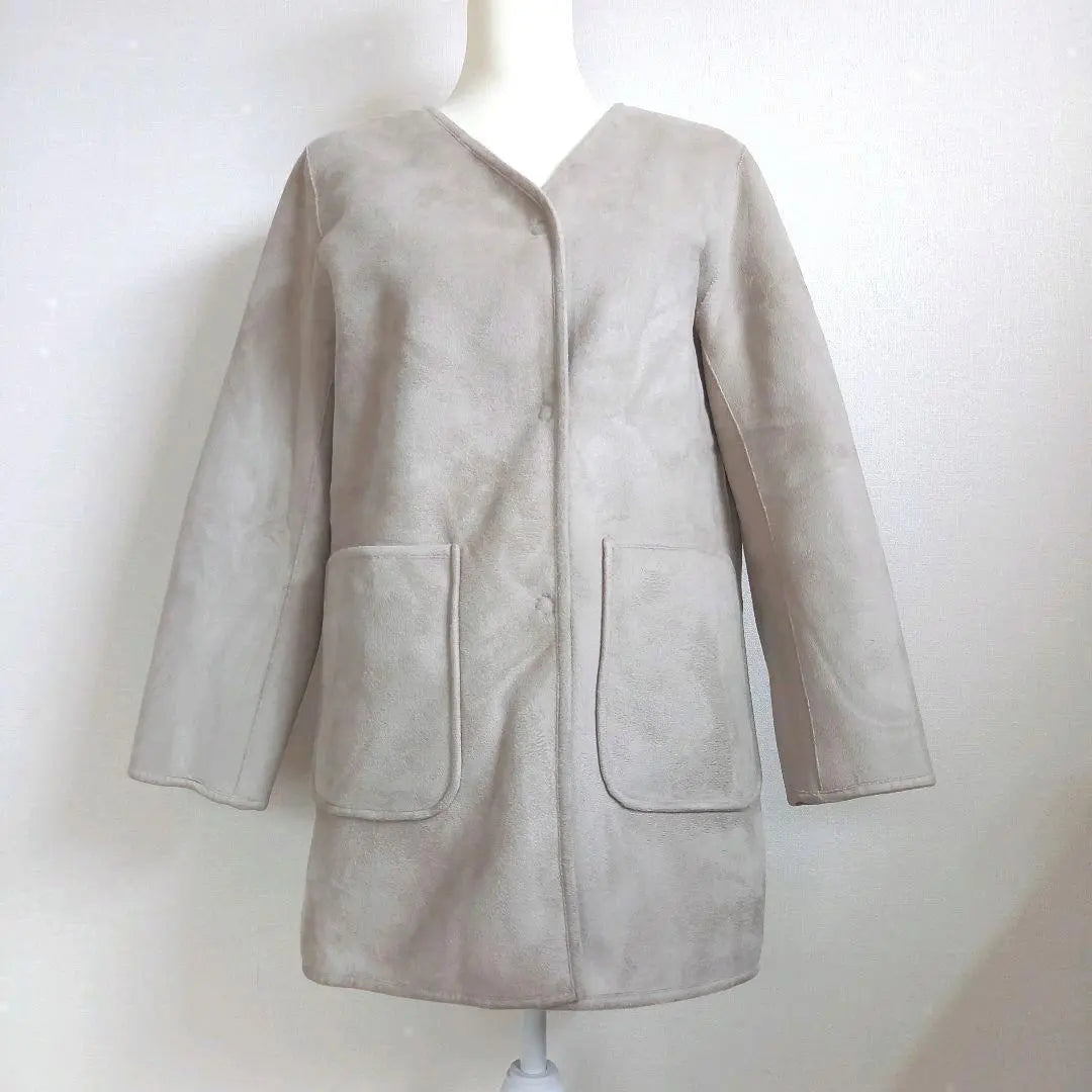 Winter [FREAK'S STORE] Women's Mouton Coat Beige F