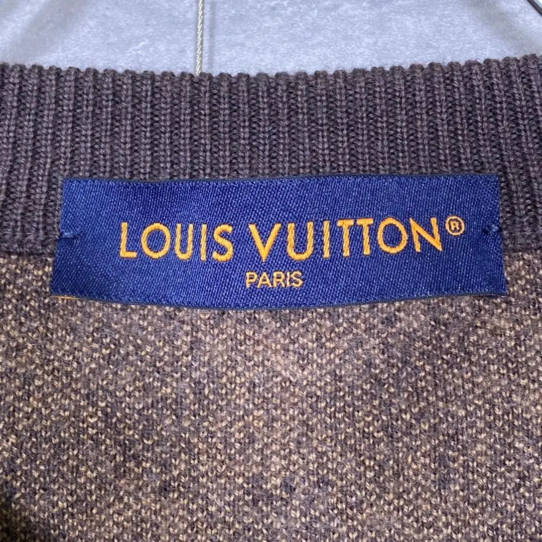 "LOUIS VUITTON" Louis Vuitton (XL) Wool Crew Neck Knit