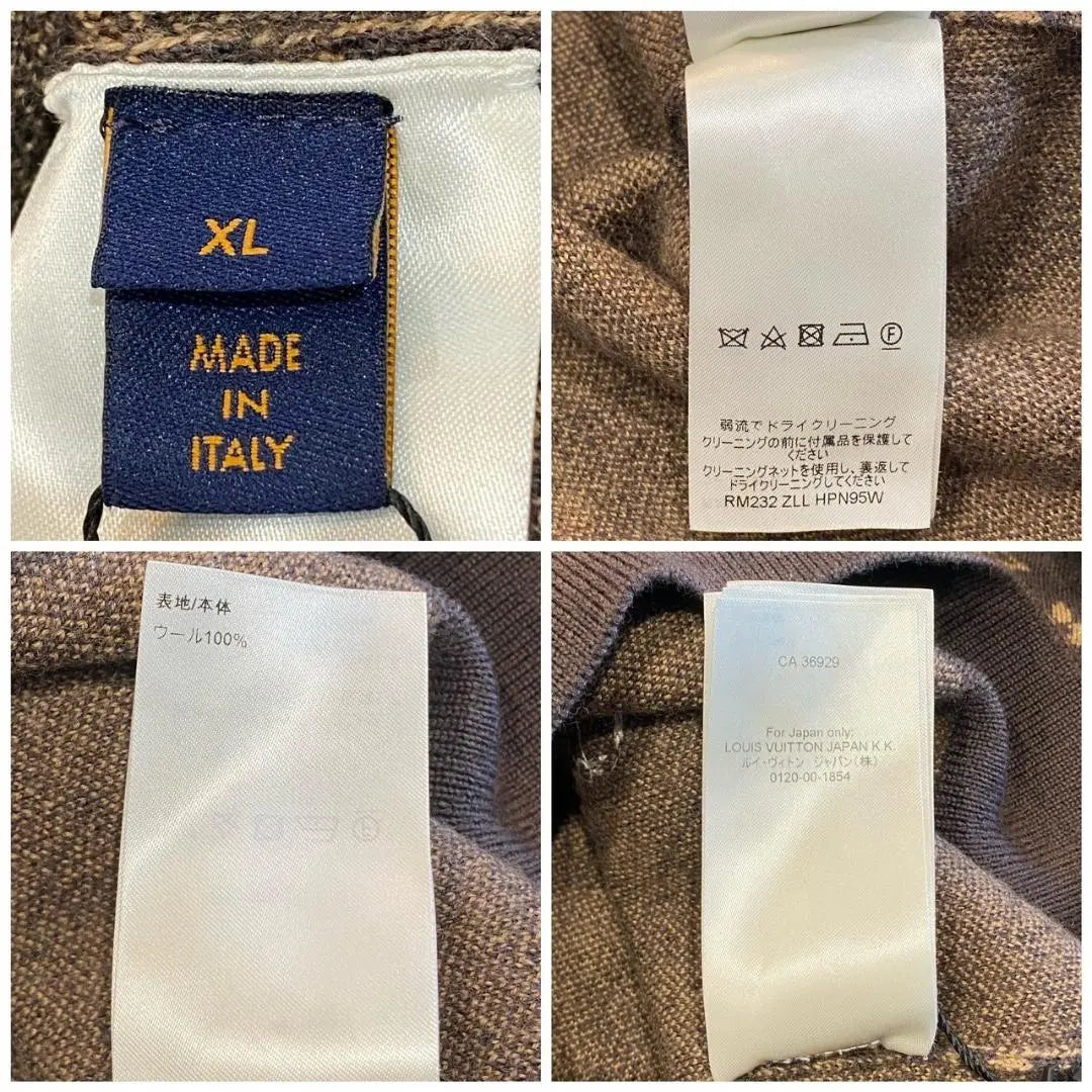 "LOUIS VUITTON" Louis Vuitton (XL) Wool Crew Neck Knit