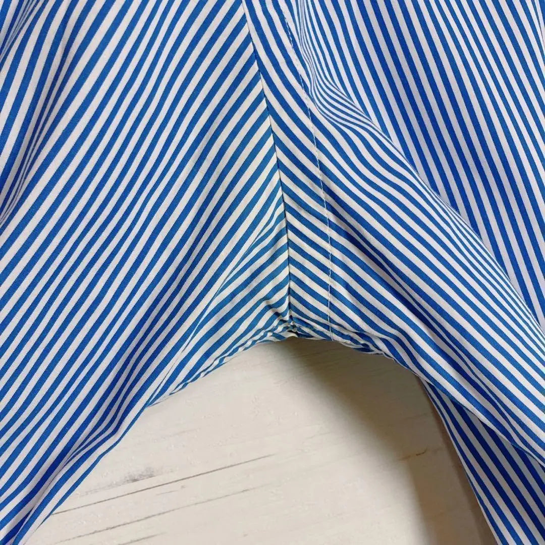 《Standard Stripe》Ralph Lauren☆BD camisa de manga larga☆S☆Pony puñalada☆Azul☆Azul-blanco | 《定番ストライプ》ラルフローレン☆BD長袖シャツ☆S☆ポニー刺☆ブルー系☆青白