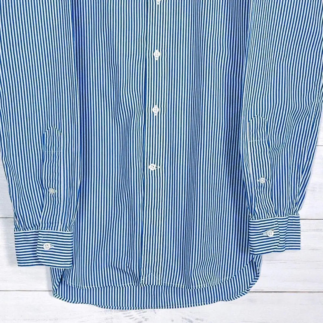 《Standard Stripe》Ralph Lauren☆BD camisa de manga larga☆S☆Pony puñalada☆Azul☆Azul-blanco | 《定番ストライプ》ラルフローレン☆BD長袖シャツ☆S☆ポニー刺☆ブルー系☆青白