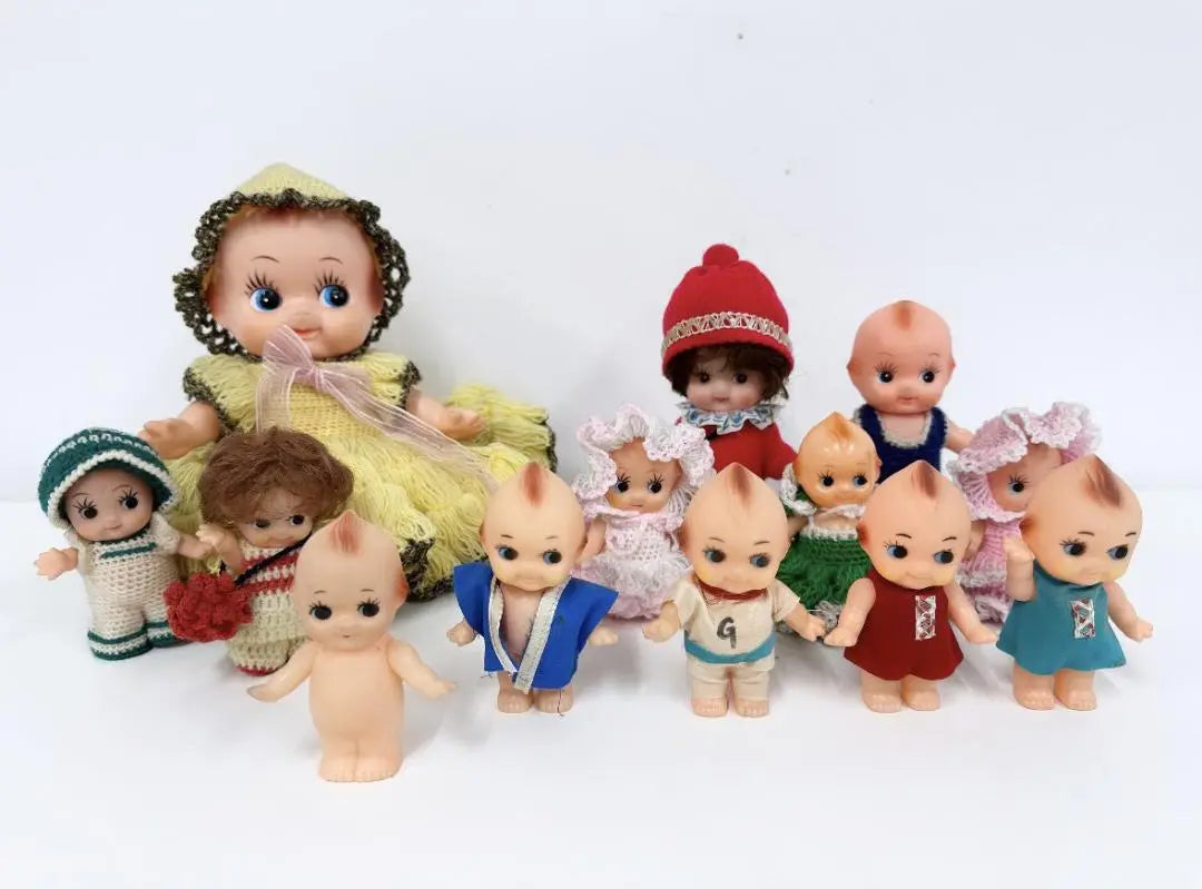 Muñeca Kewpie [Conjunto de 13 tamaños] Vinilo suave raro retro Showa