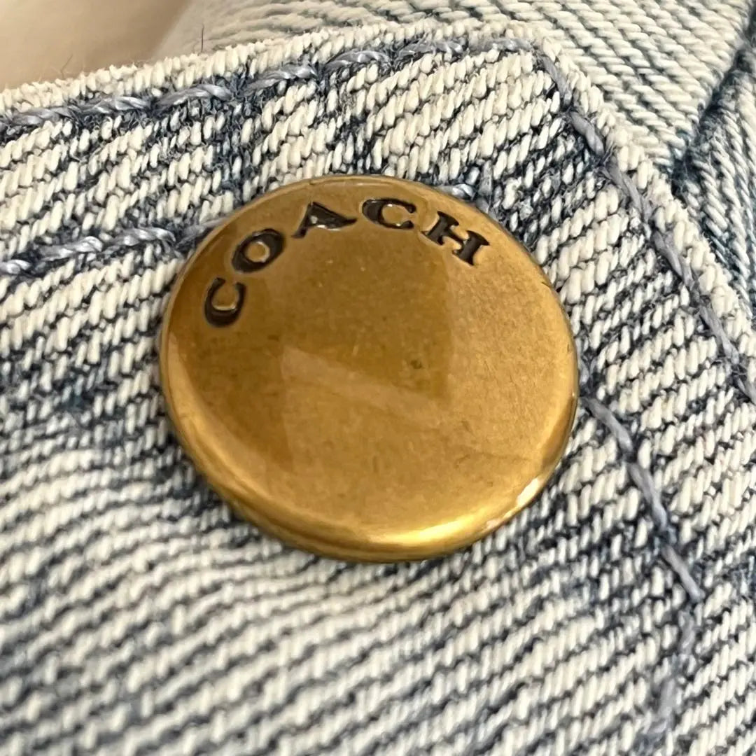 [Good condition and rare] Coach Denim Trench Coat Belt Gold Button Turn Lock 4 | 【美品・希少】コーチ デニムトレンチコート ベルト 金ボタン ターンロック 4