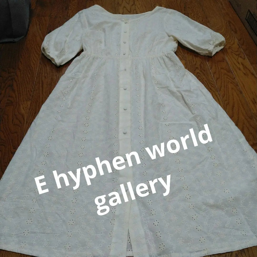 E hyphen world gallery PEACE embroidered dress