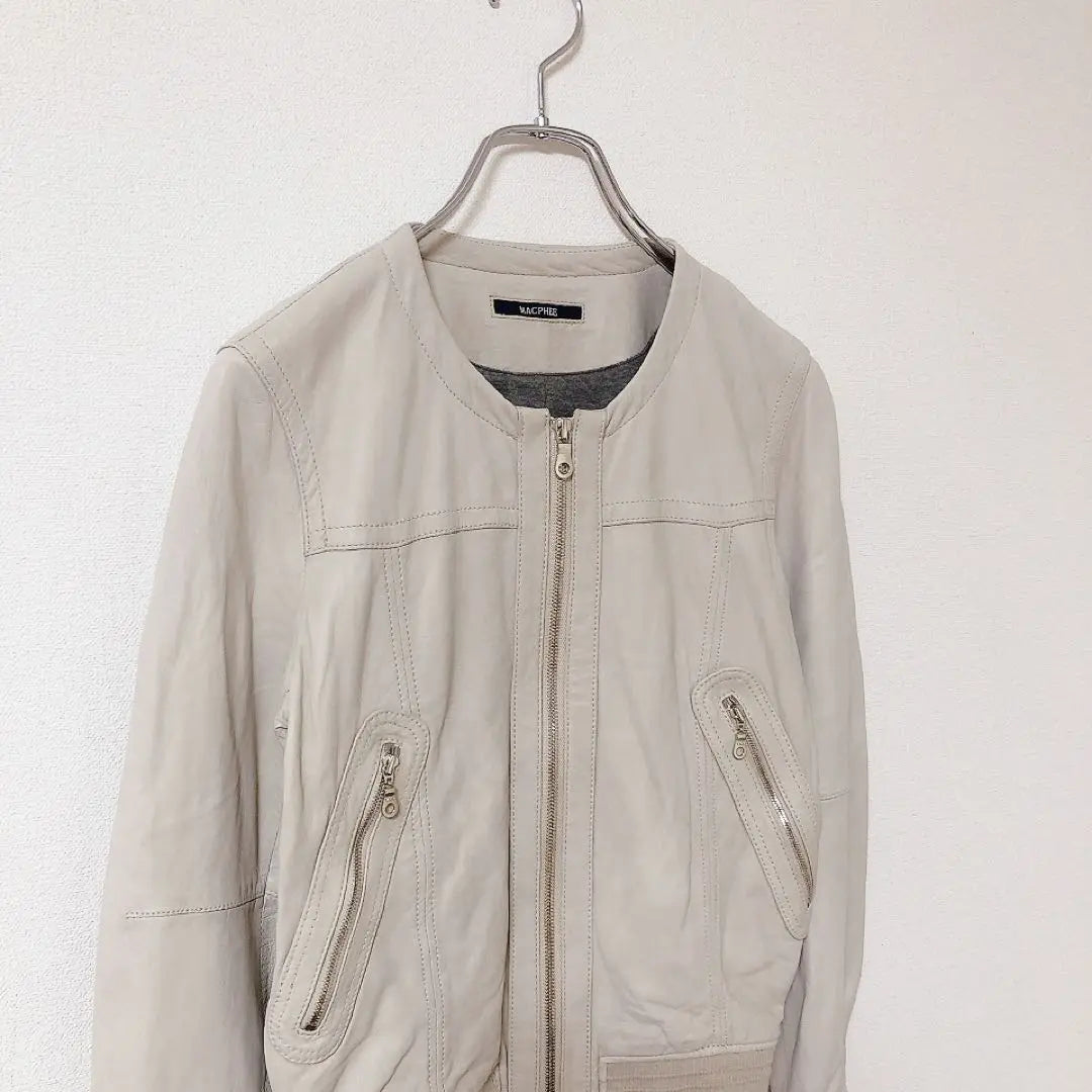 McAfee [38] Rider's Jacket, Blouson, No Collar, Lamb Leather, Haori