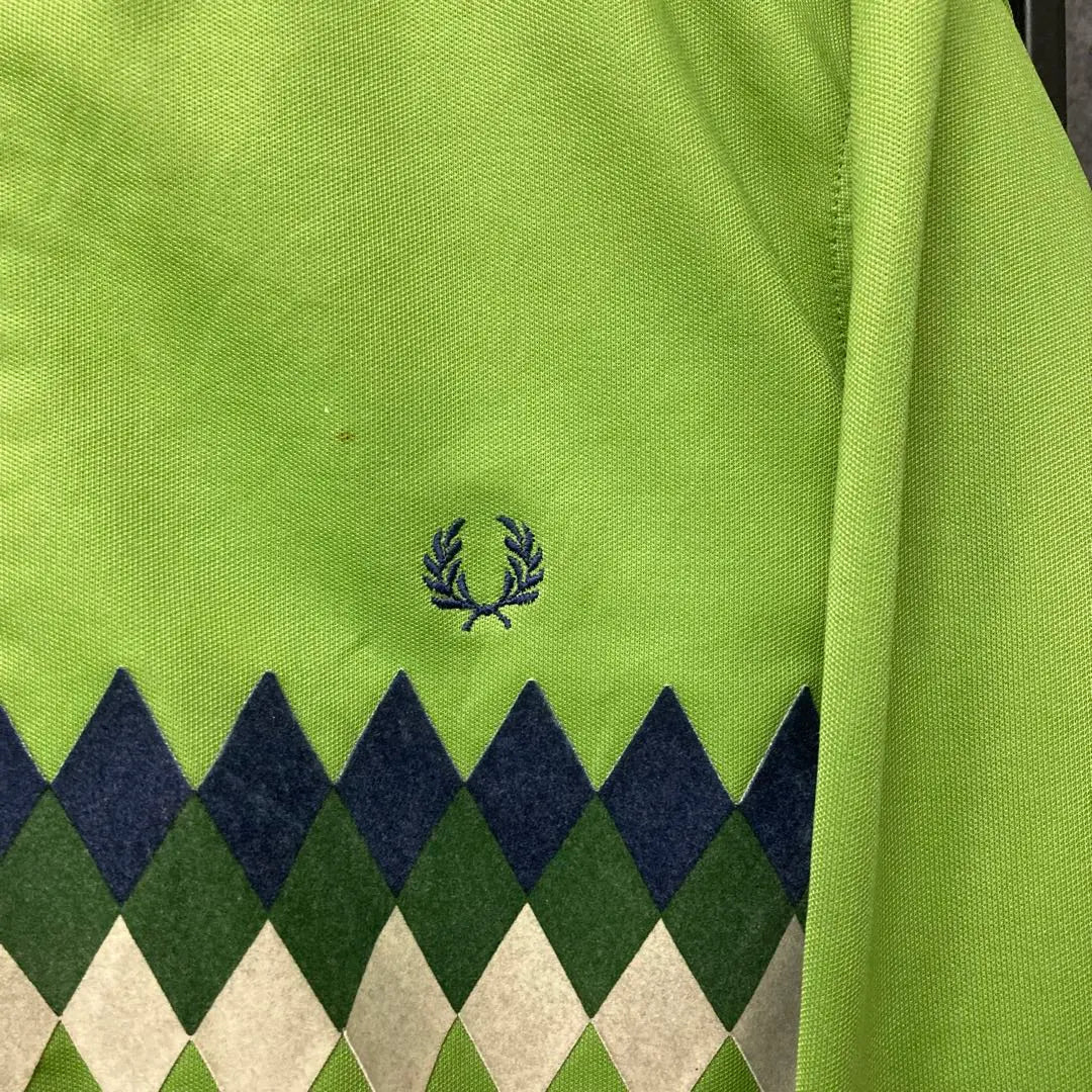 Chaqueta deportiva vintage Fred Perry con logotipo bordado, fabricada en Portugal, talla L