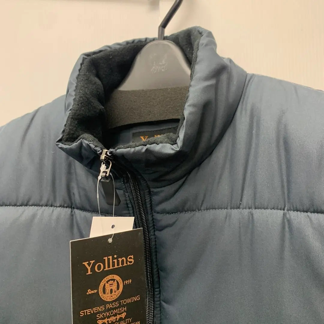 New Men's Size M Yollins Collar Fleece Padded Vest Gray 4112