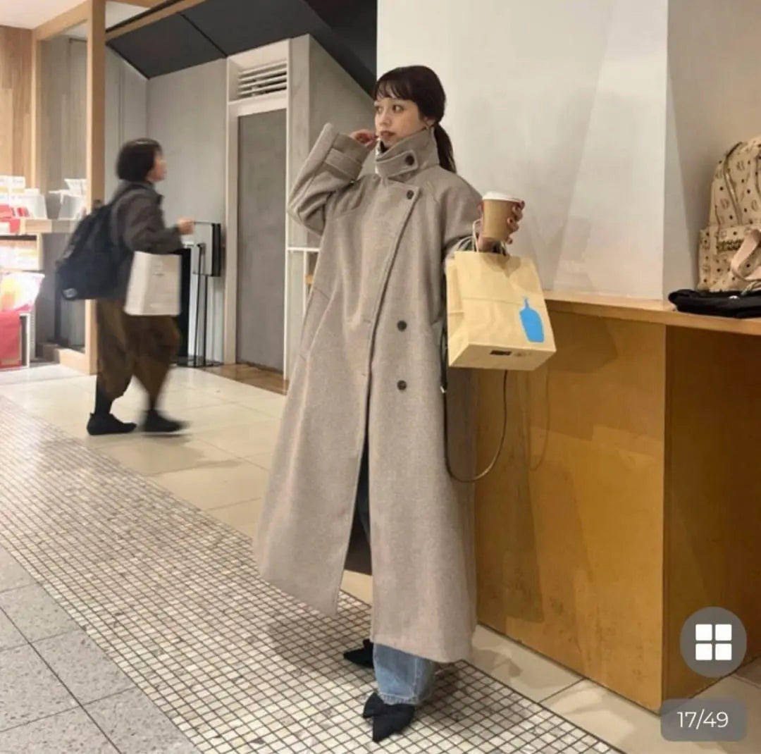 [Price reduction] NUGU may high neck long coat | 【お値下げ】NUGU may ハイネックロングコート