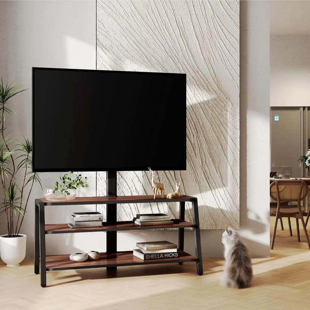 Height adjustable TV stand wall storage rack