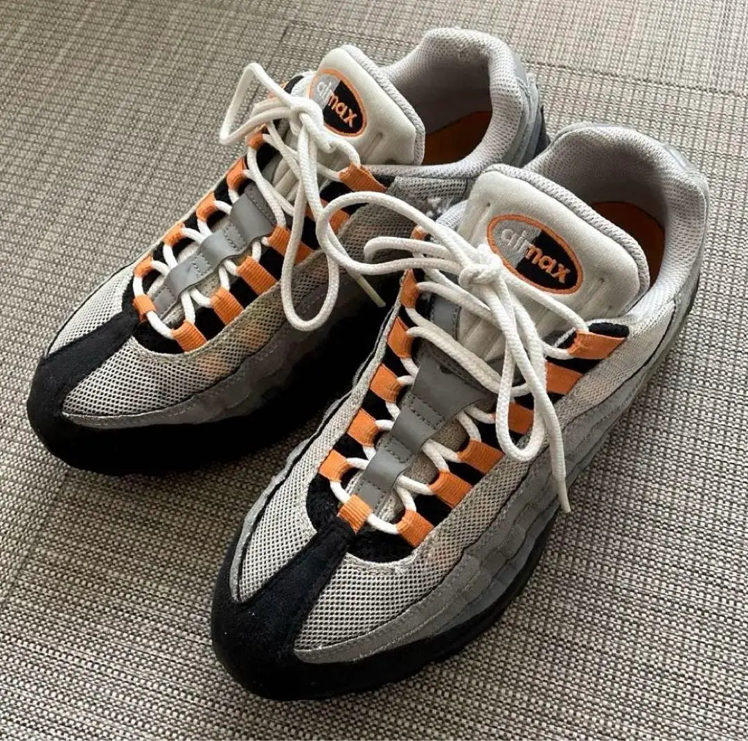 ★NIKE AIR MAX95 White/Mandarin/Grey 27.0