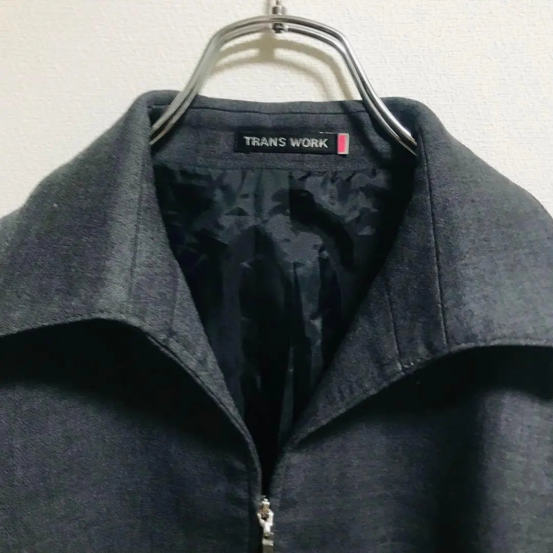 Trans WORK Jacket Gray Zipper Lining 98% 11AR