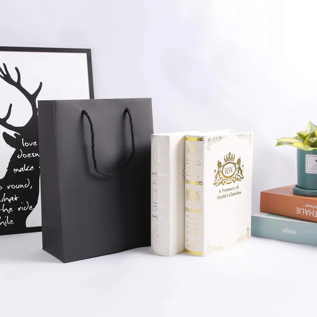 Includes tissues ✨ 10 pieces set Luxurious black bag Gift bag for people Paper bag Black