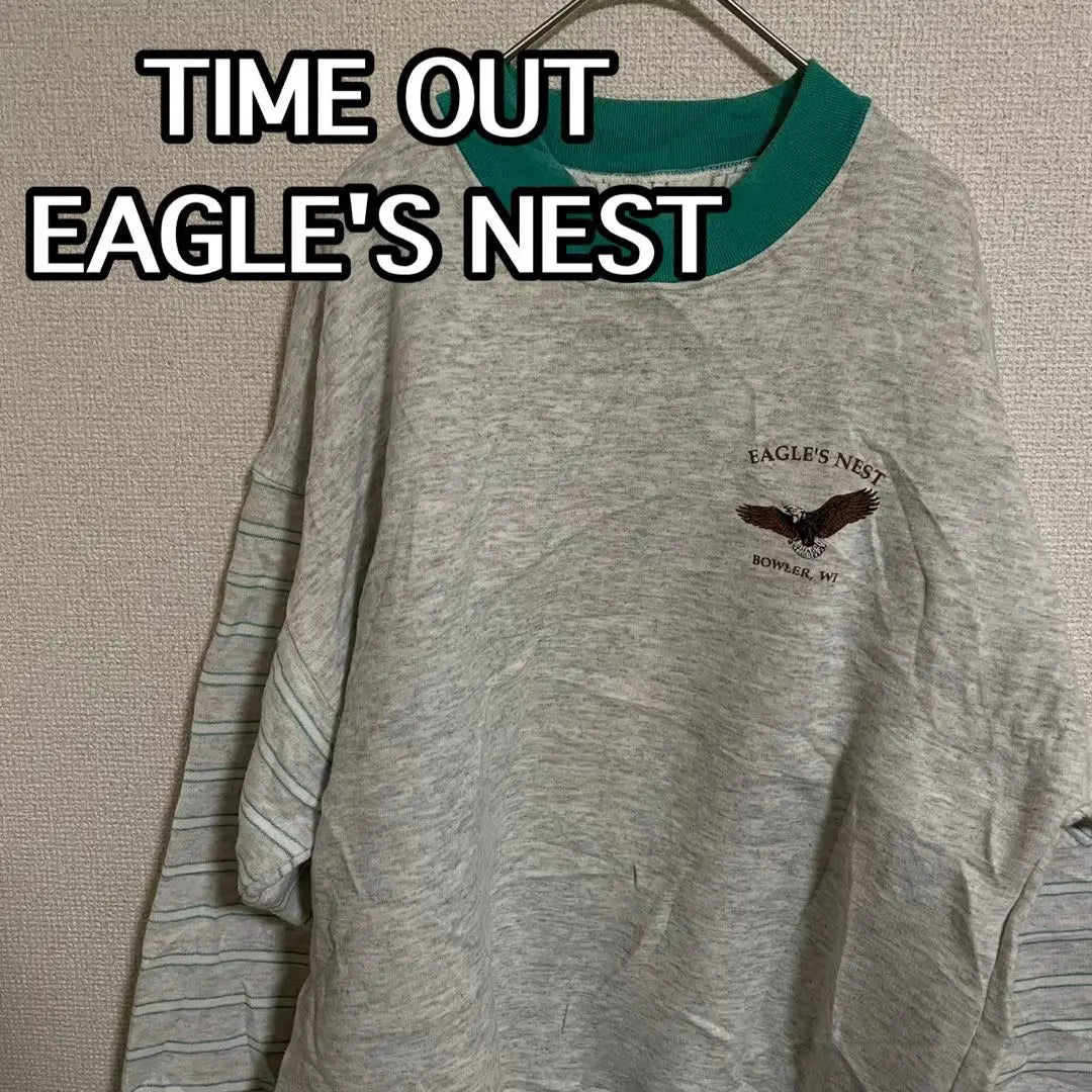 ●697 US Vintage Eagle's Knit Sweatshirt Eagle Eagle Hawk