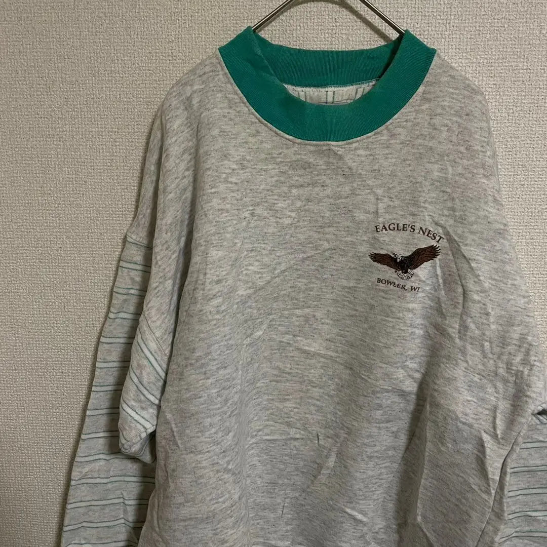 ●Sudadera de punto vintage de EE. UU. 697 Eagle Eagle Hawk