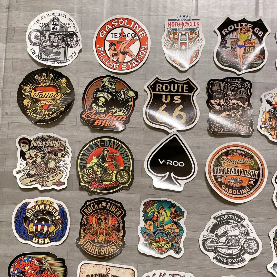 [Set of 50] American Motorcycle Stickers