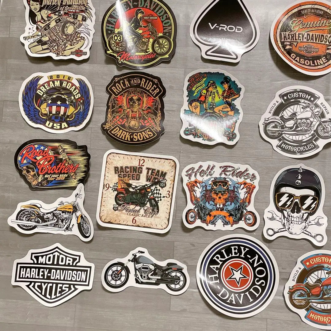 [Set of 50] American Motorcycle Stickers