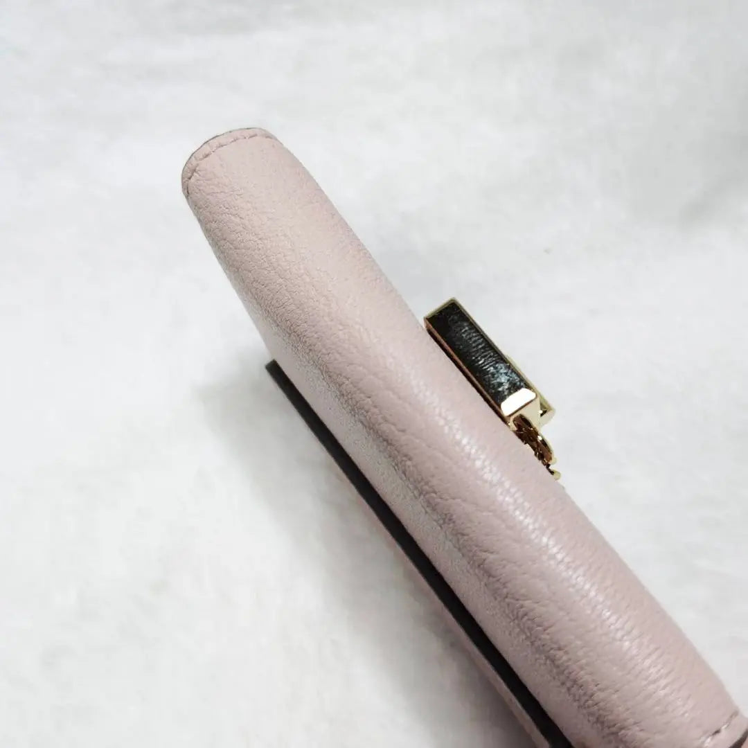 Chloé Pink leather key case gold 6 rows