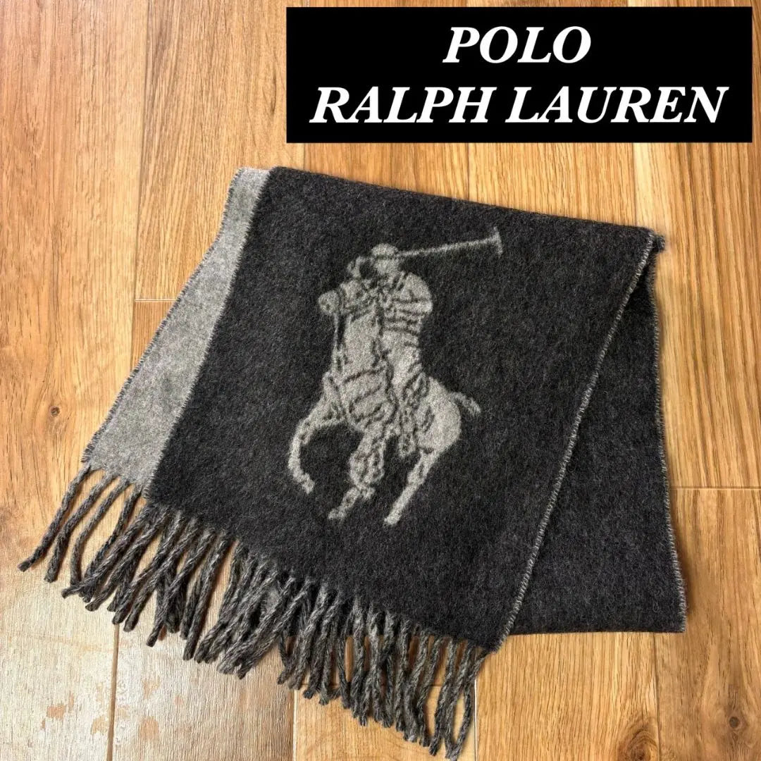 [Excellent] Polo Ralph Lauren Top quality wool scarf reversible