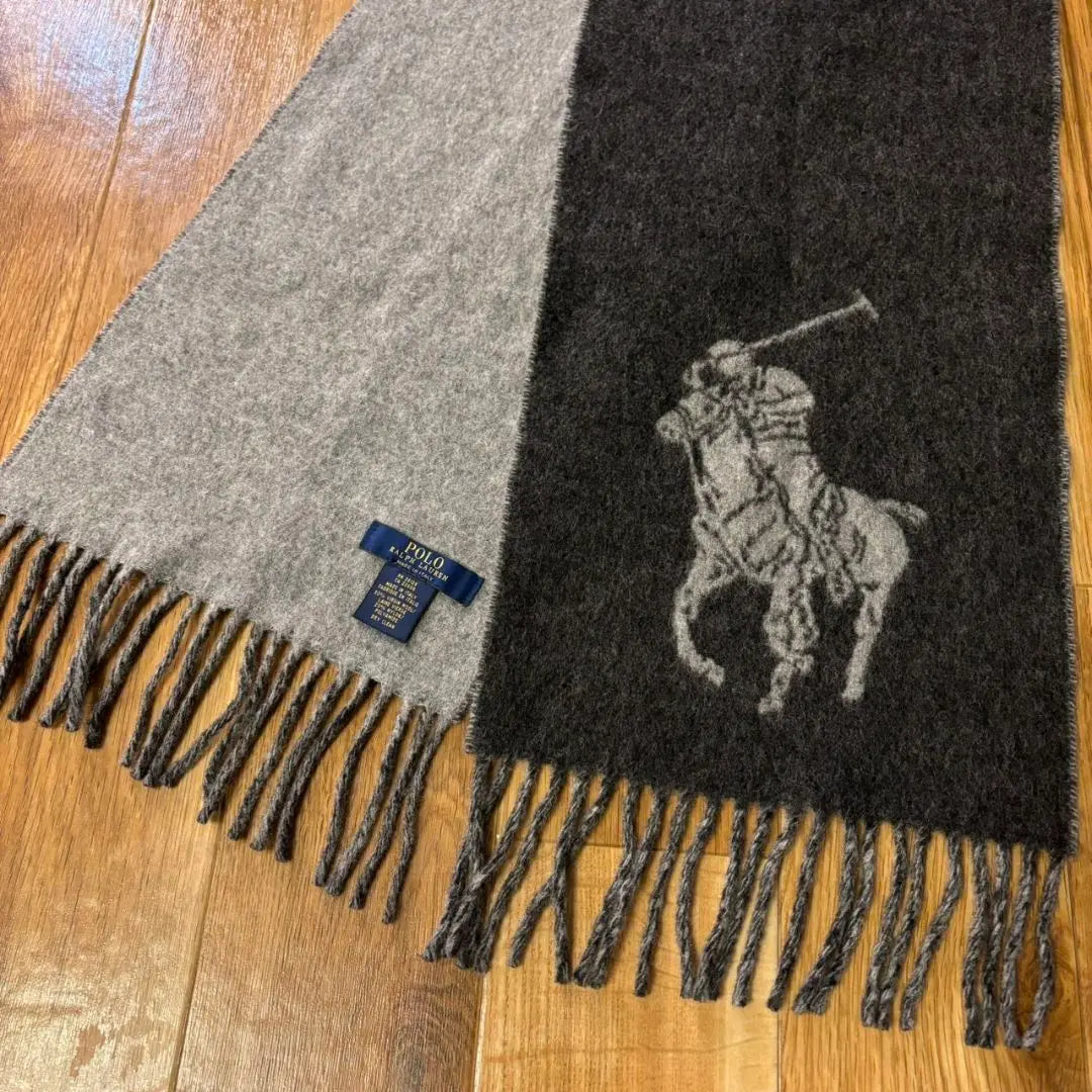 [Excellent] Polo Ralph Lauren Top quality wool scarf reversible