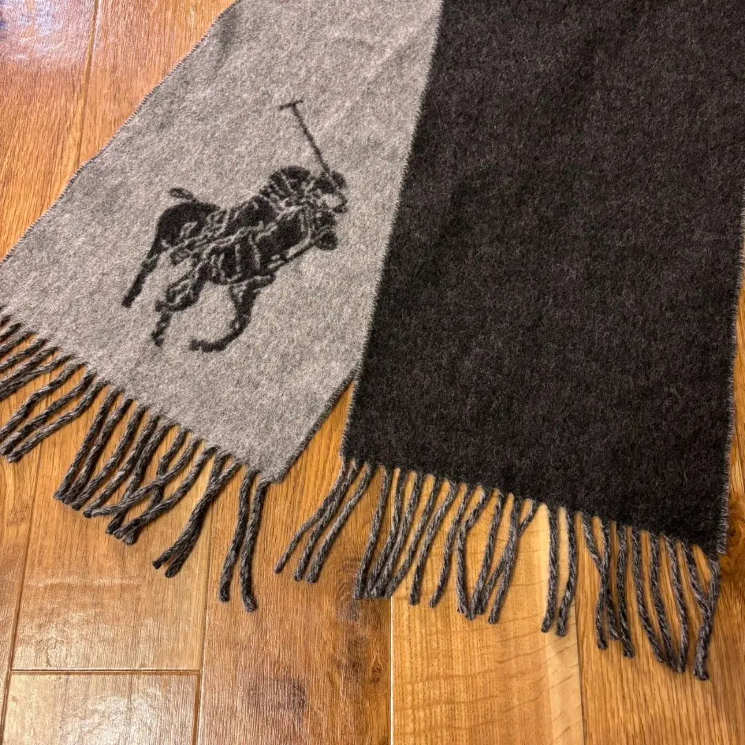 [Excellent] Polo Ralph Lauren Top quality wool scarf reversible