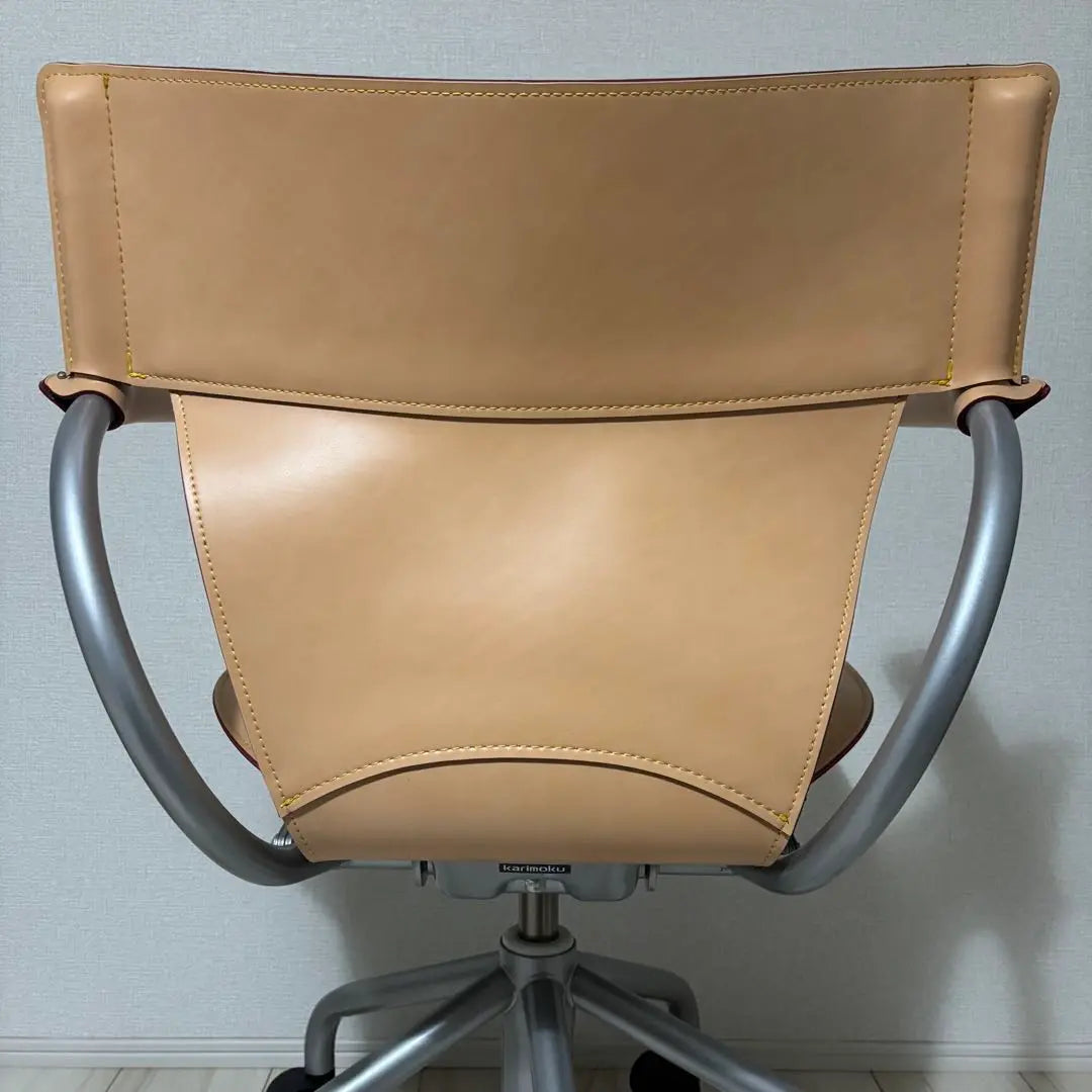 Karimoku karimoku rotating leather tanned leather desk chair XT4310AJ