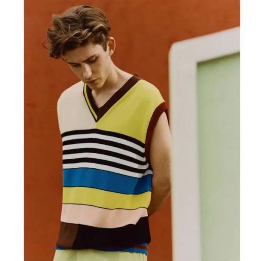 PAUL SMITH Multi-border knit vest